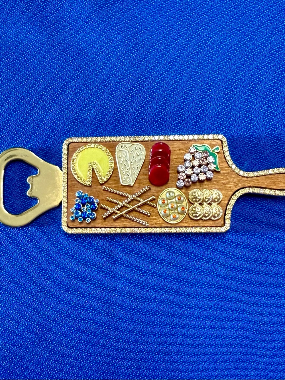 BaubleBar Gold-Tone Charcuterie Board Bottle Opener with Multicolor Accents